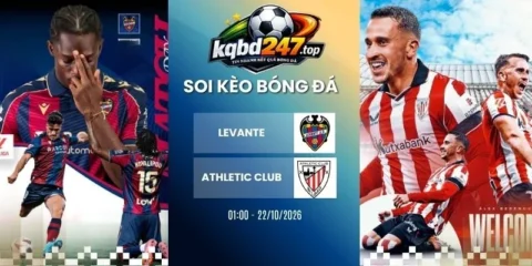 Kèo nhà cái Levante vs Athletic Club, La Liga, 22/10/2026